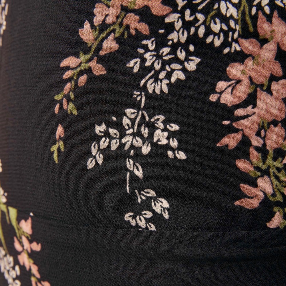 Reformation Susana Black Floral Midi Dress - Picture 4 of 5